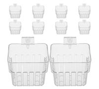 DIYEAH 10pcs Aquarium Plant Holder Baskets - Wall Mounted Hanging Hydroponic Planters - Aquatic Plant Cups Planter Cups Fish Tank Water Container