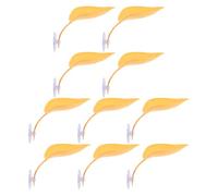 DIYEAH 10pcs Artificial Leaf Platforms for Tanks Reptile Habitat Tree Frog Resting Spot Plastic Leaf Decor Suction Cup Fish Aquarium Accessories
