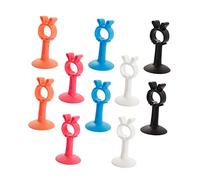 DIYEAH 10pcs Baby-Safe Silicone Door Sucker Pad Punch-Free Door Stopper Catch Wall Protector Mini Size Assorted Colours Travel Use