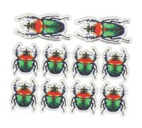 DIYEAH 10Pcs Beetle Acrylic Charms for Jewelry Making Unique Beetle Shape Pendants for DIY Earrings Necklaces Keychains for Craft Projects and Extraterrestrial Lovers