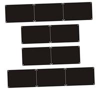 DIYEAH 10Pcs Black Aluminum Blank Door Signs Plates with Blanks for Crafts Office Restaurant Cafe Decoration Multi Function Engraving Plaques