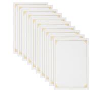 DIYEAH 10pcs Blank A4 Certificate Paper Blank Gold Foil Border Award Paper Award Certificate Sheets Graduate Sheet