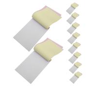 DIYEAH 10Pcs Blank Kraft Paper Notepad Carbon Copying Clear Duplicate Pages Portable Writing Pad for Accounting Order Processing Meeting Notes Office Travel
