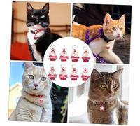 DIYEAH 10pcs Christmas Bell Santa Claus Design Bells Pet Neck Ring DIY Accessory for Animal Christmas Ornaments Pet Bauble