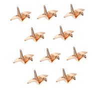DIYEAH 10Pcs Copper Paper Crane Hairpin Charms Hair Accessories for Unique Crafting Pendants for Hair Clips DIY Projects