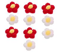 DIYEAH 10pcs Creative Hairpin Making Supplies Yarn Brooch Clip Diy Phone Case Material Wedding Hair Flower Peony Flowers Decoration Accessory