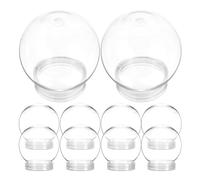 DIYEAH 10Pcs DIY Snow Globe, Clear Plastic Water Globe for Christmas Crafts, 3.42 x 3.03 Inches, Transparent, Round Shape, Pack of 10