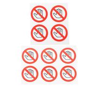 DIYEAH 10pcs Do Not Touch Stickers Self Adhesive Warning Decals No Touch Sign Stickers Safety Machine Caution Labels for Factory Warehouse Laboratory