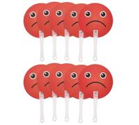 DIYEAH 10pcs Double Sided Voting Paddles for Classroom Use, Plastic Yes No Handheld Signs with Red and Green Colours, Easy Handling Quiz Game Supplies to Increase Student Participation