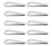 DIYEAH 10pcs Fish Bone Tweezers Fish Bone Clip Stainless Steel Silver Precision Grip for Chicken Hair and Animal Hairs, Restaurants Cooking and Food Preparation