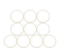 DIYEAH 10pcs Gold Floral Hoop: 7.86"/20cm Metal Wreath Ring - Macrame Wall Hanging Frame - Geometric Circle Hoop for Boho Wedding Backdrops Home Decorations