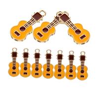 DIYEAH 10Pcs Guitar Charms for Jewelry Making Mini Metal Pendants for DIY Earrings Bracelets Necklaces and Craft Projects Creative Instrument Accessories for Guitarists