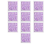 DIYEAH 10Pcs Happy Birthday Card Floral Butterfly Birthday Greeting Invitation Cards for Party for Friends Family or Special Someone Purple