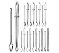 DIYEAH 10pcs Hoodie String Threader - Sewing Threaders Metal Drawstring Tweezer for Elastic Waist Strap - Loop Turner Cord Drawstring Threading Tool for Sewing Projects Garment Repair