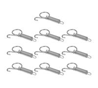 DIYEAH 10Pcs Large Rabbit Cage Door Spring Hangers Metal Animal Cage Hooks for Chicken Pigeon Bird Accessories
