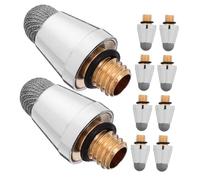 DIYEAH 10pcs Mesh Stylus Pen Replacement Tips 5mm Capacitive Touch Screen Refill for Tablet Laptop Phone with Wear-resistant Threaded Fiber Heads, Compatible with Stylus Pens for Touchscreen Devices