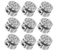 DIYEAH 10pcs Metal Double Hole Cord Locks Spring Toggle Stoppers Firm Grip Drawstring Fasteners for Bags Jackets Pants DIY Replacement