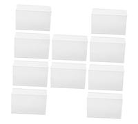DIYEAH 10pcs Mini Clear Acrylic Sign Display Holders with Strong Adhesive Backing Space Saving Shape Label Stands for Supermarket Price Tags Flexible Horizontal Vertical Placement
