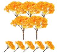 DIYEAH 10Pcs Miniature Faux Maple Trees Model for Diorama Scenery, 6.5Cm Artificial Mini Trees for Table Centerpiece and Craft Decoration