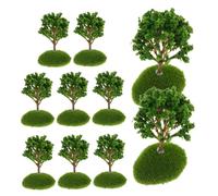 DIYEAH 10pcs Miniature Trees for DIY Scenery Realistic Plastic Model Plants with Authentic Detailing Compact Landscape Decoration for Train Scenery Fairy Garden Architecture Model