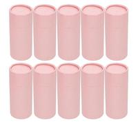 DIYEAH 10pcs Pink 50ml round Kraft Paper Tea Storage Boxes with Lids Empty Cylinder Cardboard Containers for Tea Bags and Essential Oil Bottle Packaging for Wrapping