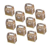 DIYEAH 10pcs Pirate Treasure Chest Cardboard Treat Boxes Party Favor Gable Boxes Halloween Candy Goodie Bags for Birthday Party and Themed Events