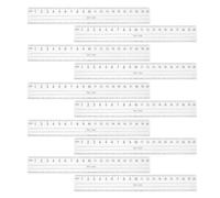 DIYEAH 10pcs Plastic Rulers with Easy-to-read Large Numbers, Measuring Ruler with Wavy Edge and Smooth Edges, High Visibility for Students and Professionals in Office and Creative