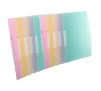 DIYEAH 10pcs Portable Foldable File Folder Organizers with Side Swing Clip Lightweight Plastic Report Covers for Secure Document Management in School Office and Business Use