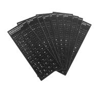 DIYEAH 10pcs Portuguese Keyboard Stickers with Black Background and White Lettering Replacement Keyboard Skin Foreign Language Protector for Laptop Desktop Notebook Keys