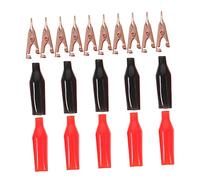 DIYEAH 10pcs Pure Copper Alligator Clips for Micro Soldering Wide Jaw Crocodile Clips Heat Shrink Electrical Testing