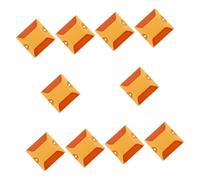 DIYEAH 10pcs Reflective Driveway Reflectors Yellow Plastic Pavement Markers Asphalt Lane Markers Highway Reflective Safety Sign for Safety