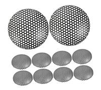 DIYEAH 10pcs Replacement Mesh Microphone Grille Heads Mic Mesh Covers for Wireless and Dynamic Mics Easy to Install for Ktv Stage Conference and Interview Use Black