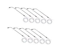 DIYEAH 10PCS Scale Model Railway Lamp Posts Stainless Steel LED Street Lights for Train Layouts with Pre Wired Realistic Lighting