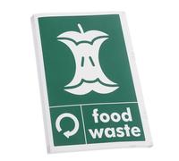 DIYEAH 10pcs Self Adhesive Recycle Trash Stickers for Bins Strong Adhesion Food Waste Sorting Labels Easy Removal Vinyl Decals for Versatile Kitchen and Outdoor Use