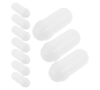 DIYEAH 10pcs Small Fishing Bait Cage Set 8x3.5cm White Thickened Plastic Bait Holder for Shrimp Crab Lobster Fishing Lures Storage Container Outdoor Use