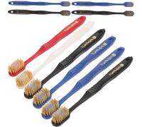 DIYEAH 10pcs Soft Toothbrushes for Oral Care with Bamboo Charcoal Bristles, Environmental Pp and Pbt Material, Household Toothbrush Set for Bathroom Use, Color Style