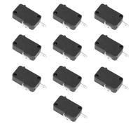 DIYEAH 10pcs Spdt Micro Limit Switch 16a 2 Pin Snap Normally Closed Button Switch Compact Abs Material Lightweight Replacement for Washing Machine and Microwave Oven
