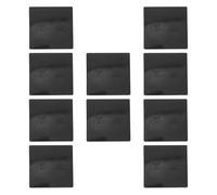 DIYEAH 10pcs Square Ink Stone Inkwell Non Slip Base Sturdy Design Black Plastic Desktop Ink Dish for Artistic Practice and Calligraphy Supplies