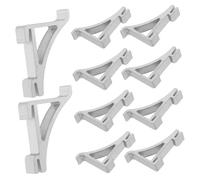DIYEAH 10pcs Sturdy Aluminium Shelf Clips for Refrigerator and Freezer Shelves Easy No-tool Installation Secure Fit for Commercial Fridge and Beverage Cabinets