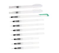 DIYEAH 10pcs Watercolor Brush Pens for Painting and Drawing Ergonomic Water Color Pens with Fine and Flat Tips Safe Materials Bright Vivid Colors for Students and Artists