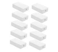 DIYEAH 10pcs White Plastic Electrical Junction Box for LED Lighting and Cord Management, Easy Installation and Stable Wiring, for Homes and Offices, Modern Simple Design