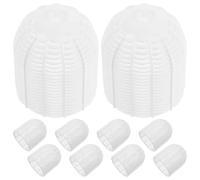 DIYEAH 10pcs White Plastic Hollow Birdcage Lamp Shades for Hanging Lamps DIY Pendant Light Covers Industrial Cage Shades for Indoor Decorative String Lights