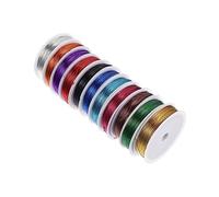 DIYEAH 11-color Bendable Diy Wire Set for Handmade Jewelry and Beading 0.5mm Galvanized Iron Wire 40 Yards Per Roll Multipurpose Craft for Floral Arrangements and Crafting