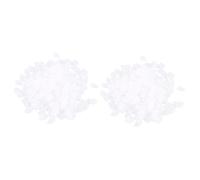DIYEAH 1120 pcs White Frosted Acrylic Plastic Petals with Large Hole for Jewelry Making DIY Craft Hair Accessories and Wedding Decoration