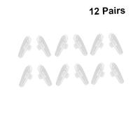 DIYEAH 12 Pairs Oval Silicone Eyeglass Nose Pads Slip Cushioned Design for Comfortable Glasses Fit Soft Flexible Nose Pads for Eyewear Allergy White Replacement