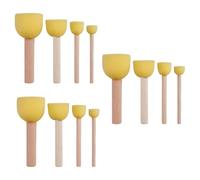 DIYEAH 12 Pcs Mushroom Head Round Sponge Brushes for Painting DIY Art Supplies Washable Sponge Paint Tools for Creative Drawing and Craft Projects