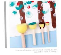 DIYEAH 12 Pcs Sponge Painting Seals with Round Doodling Tools for Paint Supplies to Develop Fine Motor Skills and Hand Strength Easy-clean DIY Craft Brushes
