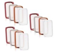 DIYEAH 12 Pcs Tpu Watch Screen Protectors Full Coverage Case Compatible with Fitbit Luxe Transparent Silver Rose Gold Pink Lightweight Detachable Protective Covers with Precise Cutouts