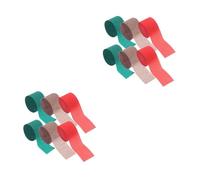 DIYEAH 12 Rolls Crepe Paper Streamers Soft Foldable DIY Craft Decorations for Party Garland Classroom Festival in Red Green Rose Gold Colors