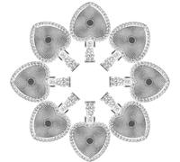 DIYEAH 12 Set Rhinestone Sublimation Heart Pendant Tray for DIY Jewelry